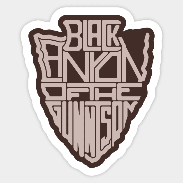 Black Canyon of the Gunnison National Park name arrowhead Sticker by nylebuss